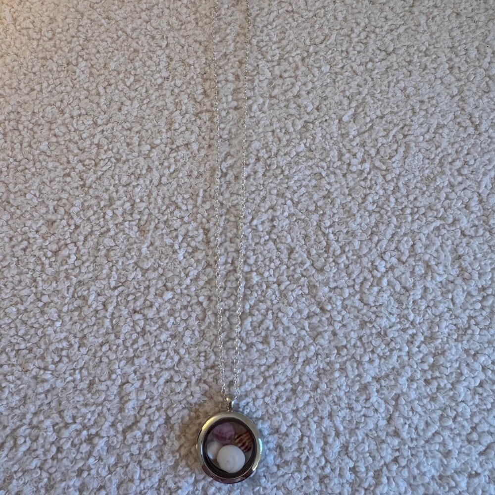 Silver Floating Locket Necklace